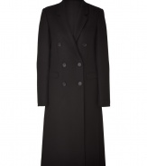 With refined menswear-inspired styling, this double-breasted wool-blend coat will add sophisticated dimension to your fall-ready look - Notched lapels, double-breasted, front button placket, large patch pockets, long fitted silhouette - Pair with a classic workweek ensemble, jeans, or a cocktail sheath