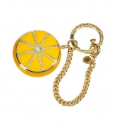 Stylish charm from American trend guru Marc Jacobs - Girly, sweet and decorative - Gold-toned chain with cute slice of lemon glass pendant - A great upgrade for any bag style - Cool as a gift for a best friend, sister or daughter