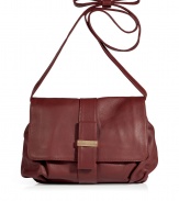 A slouchy shape and easy-to-style earthy hue makes this supple leather crossbody bag from Chloe a new-season must-have - Front flap with gold-tone logo hardware, slouchy shaped with gathering, long shoulder strap - Style with flared high waisted jeans, a boho-inspired blouse, and platform sandals