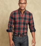 Get your wilderness look set for the season with this plaid flannel from Tommy Hilfiger.