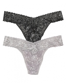 Add a little sparkle to your intimates wardrobe with metallic original rise thong from Hanky Panky.