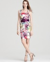 Alice + Olivia Dress - Natalee Floral Print Belted Sheath