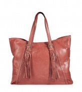 Channel the of-the-moment look with this fringe-detailed shoulder bag from See by Chloe - Classic tote shape, shoulder straps with buckle and fringe detail - Pair with a classic jeans-and-tee ensemble or a boho-inspired frock and heels