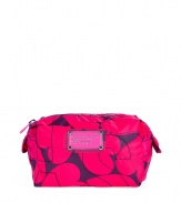 Tote around your makeup essentials in this adorable printed cosmetic bag from Marc by Marc Jacobs - Top zip closure, front logo detail, side tabs, all-over print - Perfect for everyday use or as a thoughtful gift