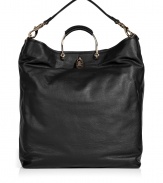 This edgy take on the classic hobo bag from It British brand Mulberry will add stylish depth to any outfit - Classic buckle shape, top metal-detailed carrying handles, convertible shoulder strap with metallic hardware, front logo detail, inside logo lock detail - Pair with an elevated jeans-and-tee ensemble and platform heels