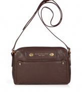 Compact yet chic, this Marc by Marc Jacobs camera bag is a stylish and functional must-have - Top zip closure, adjustable shoulder strap, front pocket and logo plaque - The perfect accessory for stylish travel, daily use or off-duty chic