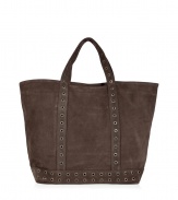 The only tote youll ever need, this high style version of the classic carryall from Vanessa Bruno is a must-have casual staple - Large shopper shape, carrying handles, grommet-detailed straps and base, small internal pocket for everyday essentials - Perfect for work, travel, or shopping around town