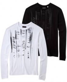 Long on style. These long-sleeve t-shirts from Guess are a warm addition to your fall wardrobe.