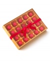 A beautifully wrapped and equally inviting gift, this cherry cordial box of chocolates is ripe for any occasion. Each dark chocolate shell is filled with liquid fondant and whole, luscious cherries, creating a truly satisfying taste sensation.