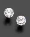 Show off your chic style. Round-cut cubic zirconia (1-1/3 ct. t.w.) is set in 14k white gold.