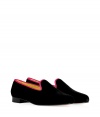 Take a luxe stance on one of this seasons hottest trends in Penelope Chilvers bright pink trimmed velvet slipper-style loafers - Rounded toe, pink grosgrain trim, natural leather sole - Slip-on style - Team with leather leggings and chunky knits, or dress down on the weekend with skinnies and button-downs