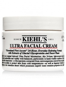 24 Hour, light-textured hydrator. Reduces moisture loss. Continuous water replenishment throughout day. Not tested on animals. Inspired by our original, beloved Ultra Facial Moisturizer, this 24-hour, light-textured daily hydrator leaves skin comfortable and visibly well-balanced, particularly in harsh weather conditions.