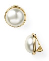 Pearl button earrings are synonymous with timeless style, and in a bold size this pair from Lauren by Ralph Lauren command attention.