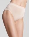 Sleek, basic briefs with gathered detail at back.