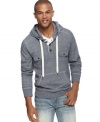 Layer up your leisure style with this hoodie from Marc Ecko Cut & Sew.