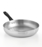 Cook smart. Dynamic stainless steel combines a durable blend of metals to heat up fast and handle food like a seasoned professional. A true kitchen essential, this fry pan takes charge of your favorite breakfast staples and daily cravings. Limited lifetime warranty.