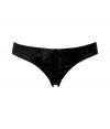 Super chic black tuxedo panty from Kiki de Montparnasse - Turn up the heat in these cheeky-cool panties - Adorable button-up front with tuxedo-inspired ruffles - Perfect under your clothes or on its own in the boudoir