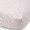 A coordinating rosette blossom check print in pink and white.The American Academy of Pediatrics and the U.S. Consumer Product Safety Commission have made recommendations for safe bedding practices for babies. When putting infants under 12 months to sleep, remove pillows, quilts, comforters, and other soft items from the crib.