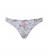 Bring instant romantic appeal to your lingerie favorites with this ladylike thong from Chantal Thomass - Front ruche detail with rosette and bow embellishment, all-over floral print - Perfect under virtually any outfit or paired with a matching bra for stylish lounging