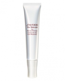 Shiseido The Skincare Eye Moisture Recharge. This gel-cream eye moisturizer targets fine lines and decreases puffiness in the eye area to diminish signs of fatigue and stress. Formulated with trehalose, yuzu seed extract and vitamins E and A, it counteracts dullness and helps prevent free radical damage.