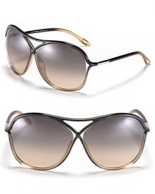 Tom Ford takes the classic aviator and transforms it into a modern, feminine style with a crossover silhouette.