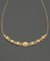 Opt for a look of timeless elegance with this beautiful 14k gold necklace. Approximate length: 16 inches.