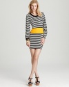 Sonia Rykiel Dress - Striped Sweater with Color Block