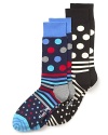 Stripes or solids? You won't have to choose with these Happy Socks crew socks.