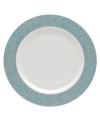 With a fresh, feminine feel and exceptional durability, the Lucille Teal dinner plates deliver lasting style to every day and occasion. A fanciful pattern inspired by 1950's lace trims creamy, contemporary porcelain from Denby.