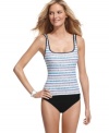 In a flattering mid rise, this Nautica solid bottom can be mixed & matched!