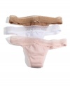 Make headlines with this sweet Cover Story thong in a neutral palette. By B.Tempt'd by Wacoal. Style #976159