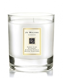 Inspired by the diverse flavors of Thai cuisine, Sweet Lime & Cedar perfectly balances zesty fruits with fragrant, aromatic leaves, delicate flowers, spices and nutty woods. The Sweet Llime & Cedar Home Candle infuses any room with evocative scent and lasts for hours. An everyday luxury, it brings warmth to any environment. 200g.