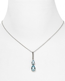 Delicate and dainty, Judith Jack's blue topaz pendant has heirloom-style elegance.