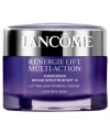 Introducing Super Lifting partners from the #1 Anti-Aging franchise. Redefine facial contours with our new multi-action lifting and firming effect for dry skin. With time, alterations in the skin's structure can affect firmness causing the skin to lose its youthful quality. A visible improvement in skin tightening helps restore skin's youthful look. Rénergie Lift Multi-Action features Multi-Tension technology, designed to target skin layers. *Results: In 4 weeks, the skin appears younger and firmer. It feels tightened, as if lifted. Smoother, the skin's surface appears refined. All facial zones appear visibly rejuvenated.