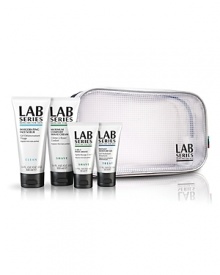 All the essentials for the classic shave. Just add the razor. This Lab Series Skincare for Men set includes:Invigorating Face Scrub 3.4 oz., Maximum Comfort Shave Cream 3.4 oz., 3-in-1 Post-Shave 1.7 oz.,Instant Moisture Gel 1.7 oz. and Dopp Kit.