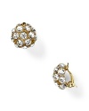 kate spade new york's dazzling pave clip earrings lend a touch of vintage glamour to your look.