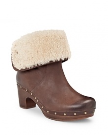 Clog booties are a must-have this season and UGG® Australia does it just right. Cold weather clogs with a shearling fold over cuff and sheepskin lining will keep you cozy all day long.