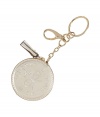 Both fantastical and simply fantastic, Anya Hindmarchs Lucky Sixpence keyfob/coin purse combo is a fun way to keep your essentials organized - Key ring, lobster claw clip, zip-around leather coin purse - Carry alone with your keys and change, or clip into handbags for a playfully practical finish