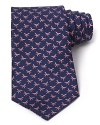 Artful dragonflies buzz across this handsome classic tie crafted in lavish Italian silk from Salvatore Ferragamo.