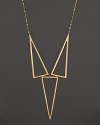 Geometric shapes lend modern edge to this 14K gold necklace from Lana.