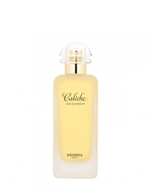 The first HERMÈS fragrance for women. Calèche refers to the world of the horse and the horse-drawn carriage, signature of the house. The utmost classicism, a timeless novel. A classic blend of floral and woody scents.The Soie de parfum is a seductive, floral exuberance blended to a woody generosity.