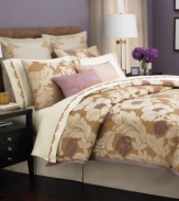 Outfit your room in lovely gold and purple hues with this Martha Stewart Collection Beaux Arts window set. Coordinate with the matching comforter set.