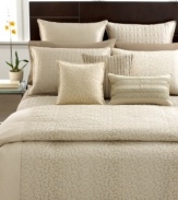 Hotel Collection's Celestial European sham brings a luminous look to your bed, featuring a warm, golden hue accented with hints of metallic glimmer. Zipper closure.