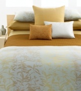 Dissipating color creates a completely unique accent for your bedding ensemble. This decorative pillow features an embroidered, variegated design that captures the eye and enhances the look of your Calvin Klein Home bedding.