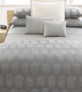 Complete your Tortoise bed from Calving Klein with this coordinating bedskirt, featuring a cool platinum hue and a pure finish for extra softness and comfort. Side kick pleats.