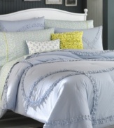 Complement the Nantucket Stripe comforter sets with this sheet set, featuring a floral pattern in shades of yellow, blue and green, for a peaceful getaway.