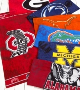 Go, fight, win! Support your favorite college team from the beach with this spirited beach towel boasting your school's signature graphics and colors. Featuring pure cotton.