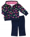 She'll look sweeter than a cherry in this adorable and comfy printed hoodie and pants set by Carter's.