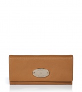 Classic fudge glossy buffalo continental wallet from Mulberry - This luxe wallet will have you eager to spend - Traditional rectangular shape with distinctive Mulberry logo plaque - Great for everyday use or as a thoughtful gift