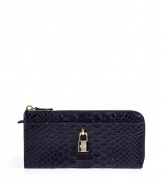 Add some luxe appeal to your everyday with this python-embossed wallet from It British brand Mulberry - Dual zip pockets, embossed leather, front logo lock detail, card slots and billfold - Perfect for everyday use or as a thoughtful gift